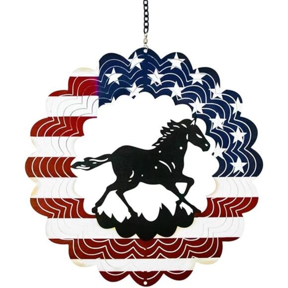 Horse Metal Wind Spinners - Ideal Horse Gifts for Men Women - Picture 7 of 7